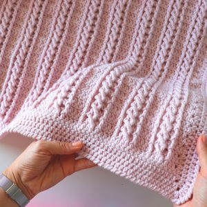 Crochet Easy Beginner Cable Blanket Tutorial With Written Pattern