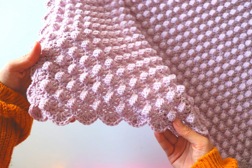 popcorn present beginner gift Crochet bobble blanket PATTERN Mother\u2019s Day decorative blanket puff bubble
