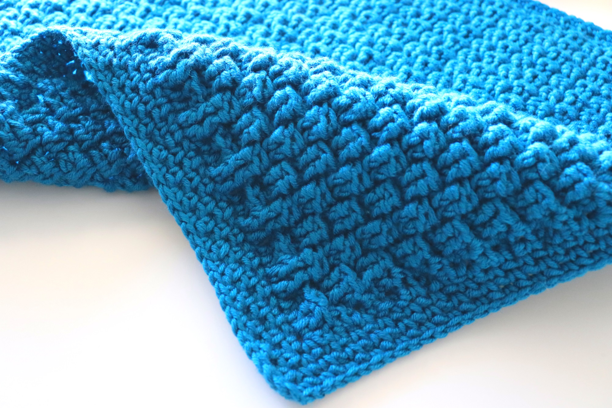 Crochet Blue Baby Blanket / Beginner Friendly Tutorial