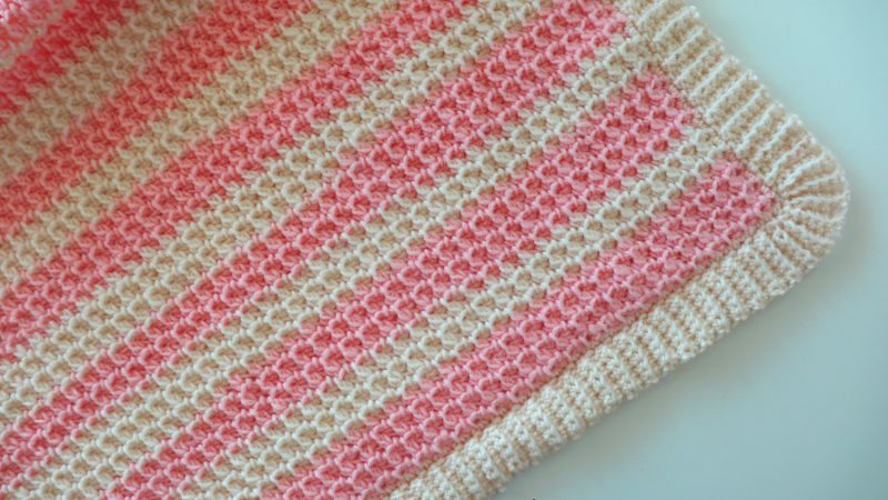 Crochet An Easy Striped Blanket With Written Pattern