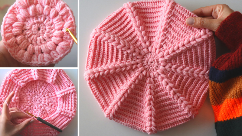 Crochet An Easy Beret Hat With Written Pattern