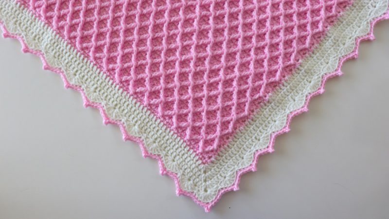 Crochet Elegant Diamond Blanket Written Pattern