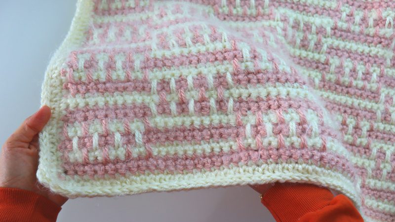Crochet Interlocking Baby Blanket Written Pattern