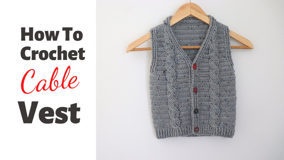 Crochet Easy Cable Sweater Written Pattern